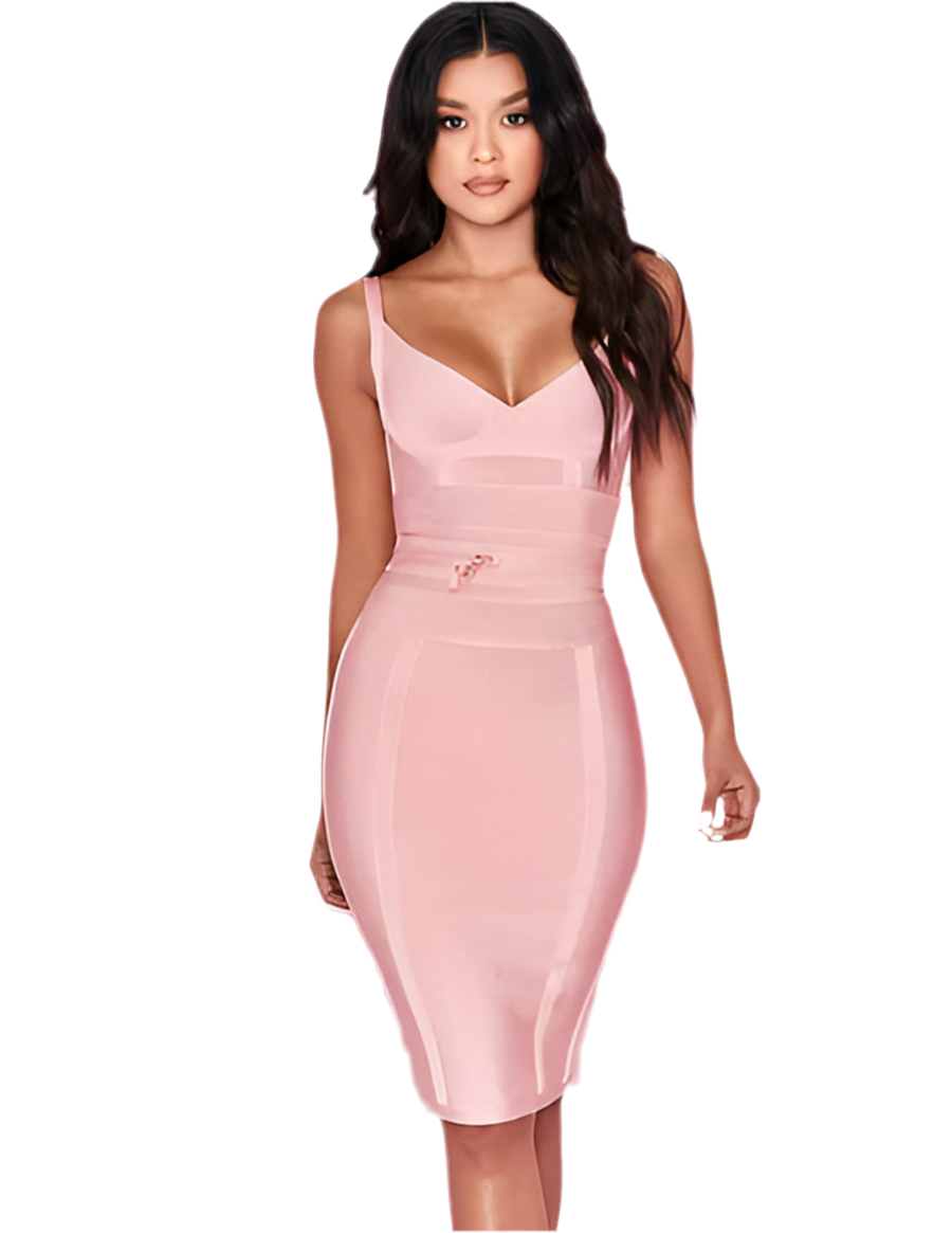 DRAWSTRING BODYCON PARTY DRESS