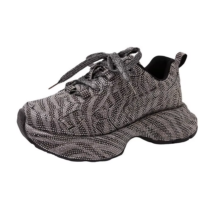 Sparkling Rhinestone Dad Sneakers
