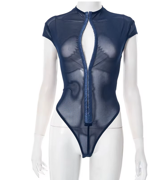 NAVY BODYCON BODYSUIT