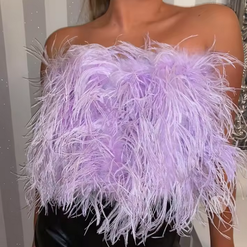 OSTRICH FEATHER TUBE  TOP