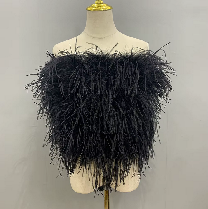 OSTRICH FEATHER TUBE  TOP