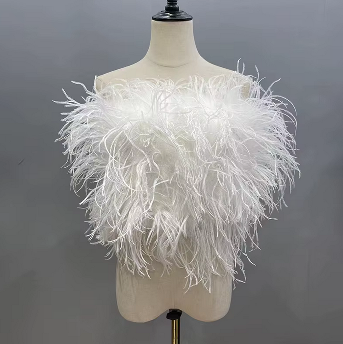 OSTRICH FEATHER TUBE  TOP