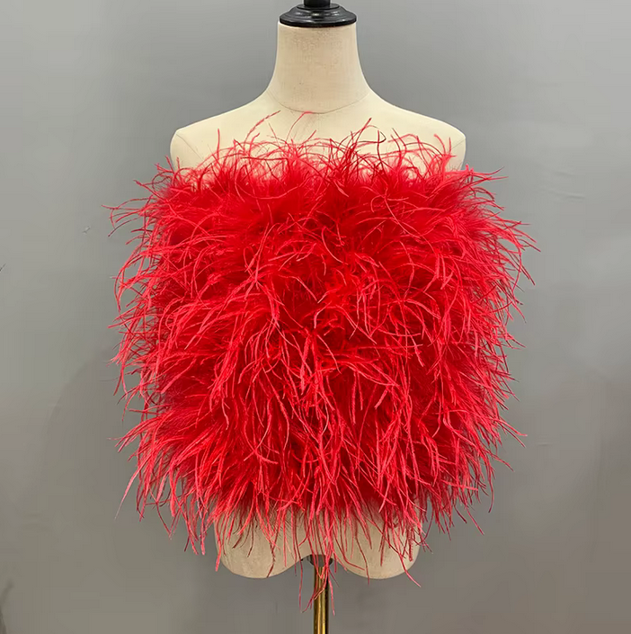 OSTRICH FEATHER TUBE  TOP