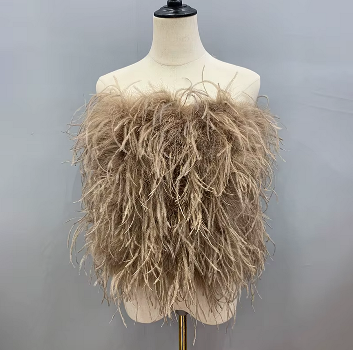 OSTRICH FEATHER TUBE  TOP