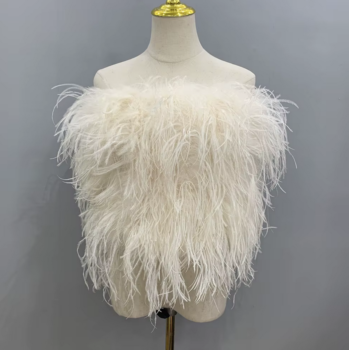 OSTRICH FEATHER TUBE  TOP