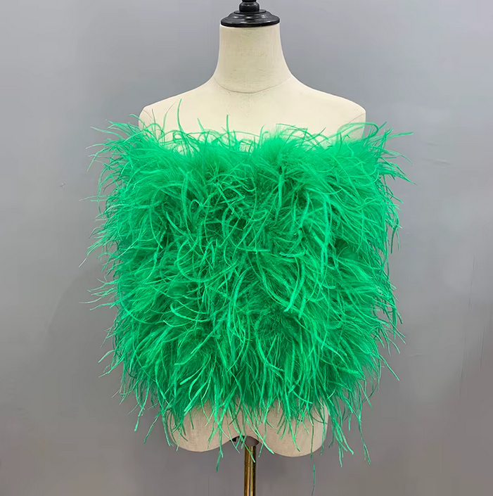 OSTRICH FEATHER TUBE  TOP