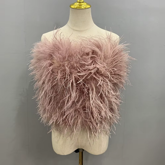 OSTRICH FEATHER TUBE  TOP