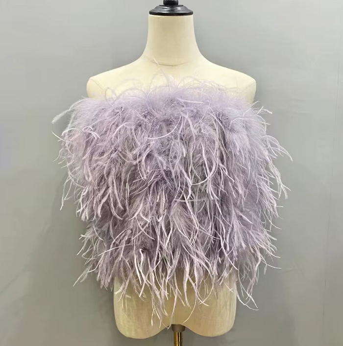OSTRICH FEATHER TUBE  TOP