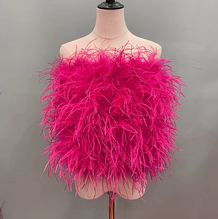 OSTRICH FEATHER TUBE  TOP