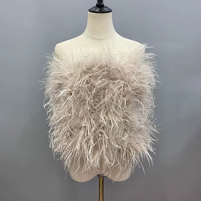 OSTRICH FEATHER TUBE  TOP