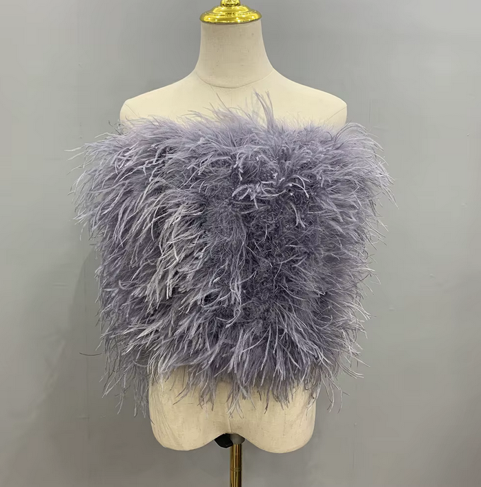 OSTRICH FEATHER TUBE  TOP