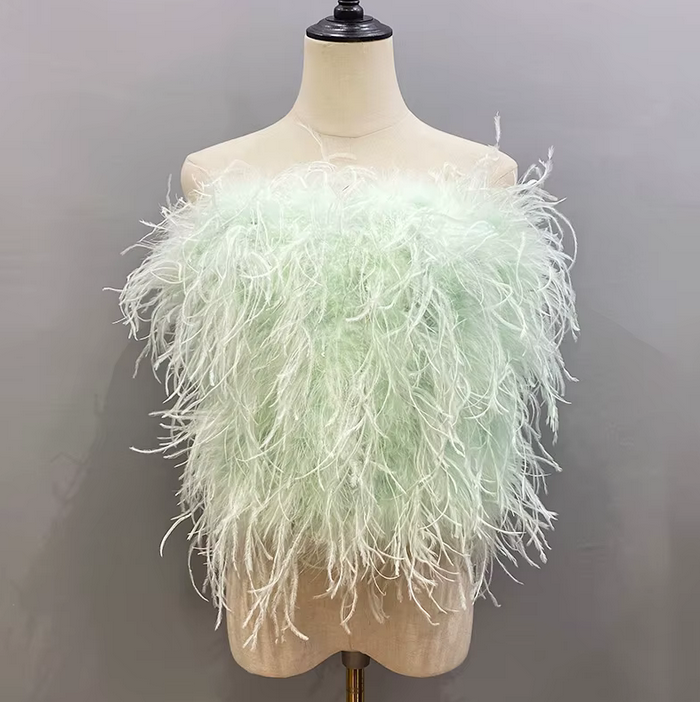 OSTRICH FEATHER TUBE  TOP