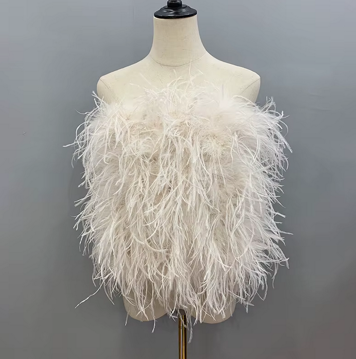 OSTRICH FEATHER TUBE  TOP