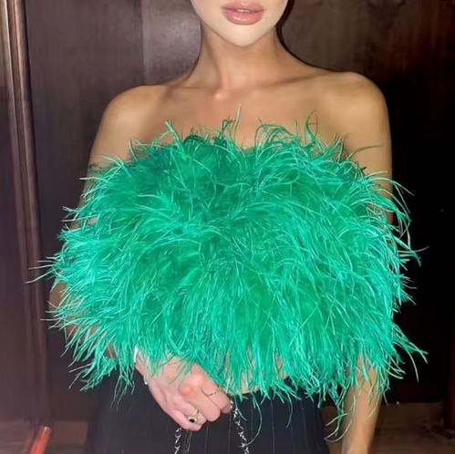 OSTRICH FEATHER TUBE  TOP