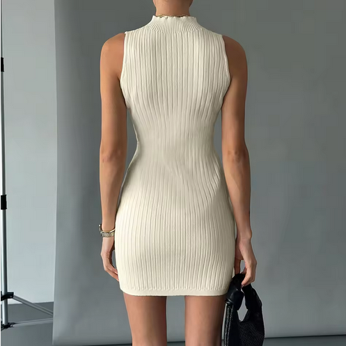 RIBBED SWEATER DRESS