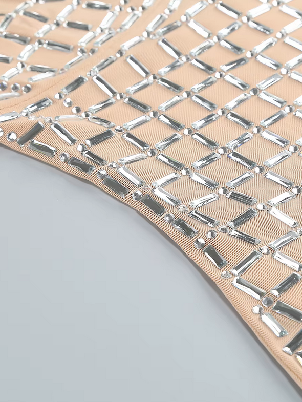 MIRRORED CAMI STRAP BODYCON MIN DRESS