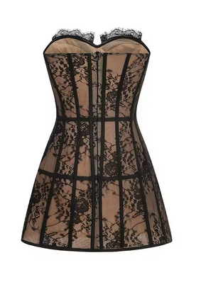 LINGERIE INSPIRED STRAPLESS COCKTAIL DRESS