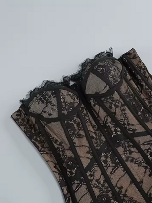 LINGERIE INSPIRED STRAPLESS COCKTAIL DRESS