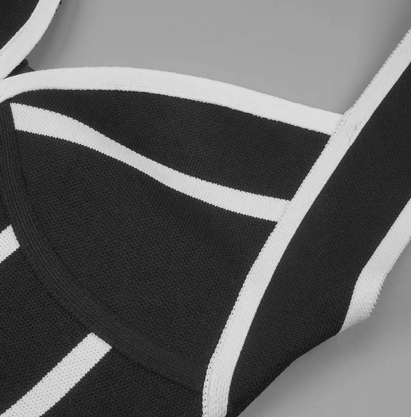 HALTER TOP A-LINE BODYCON BANDAGE DRESS