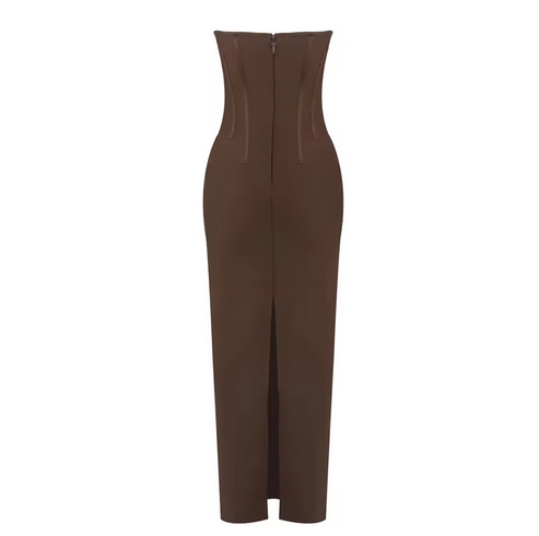 SOLID COLOR BODYCON BANDAGE DRESS