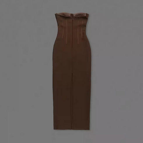 SOLID COLOR BODYCON BANDAGE DRESS