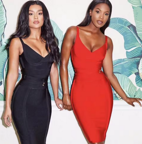 DRAWSTRING BODYCON PARTY DRESS