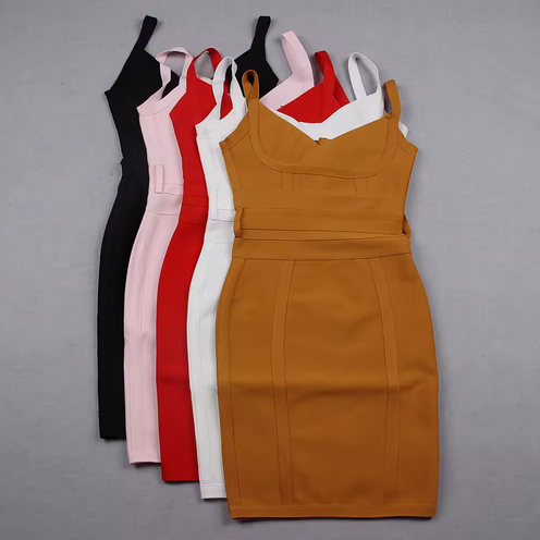 DRAWSTRING BODYCON PARTY DRESS