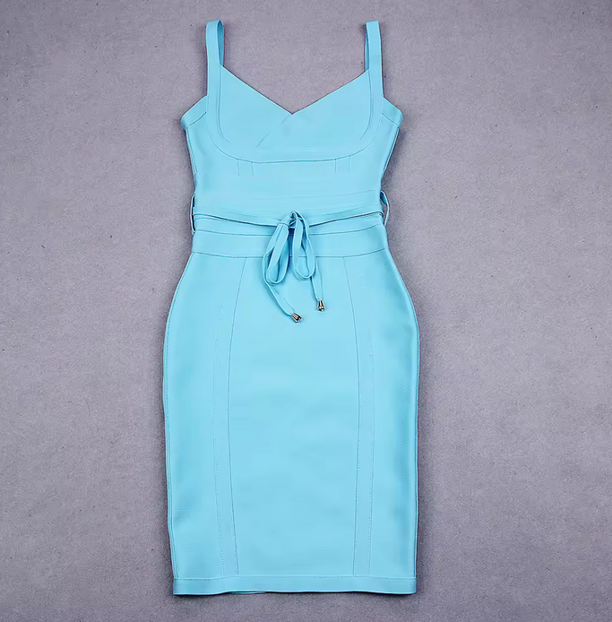 DRAWSTRING BODYCON PARTY DRESS