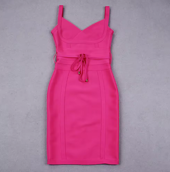 DRAWSTRING BODYCON PARTY DRESS