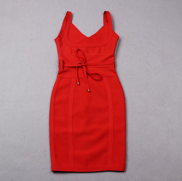 DRAWSTRING BODYCON PARTY DRESS