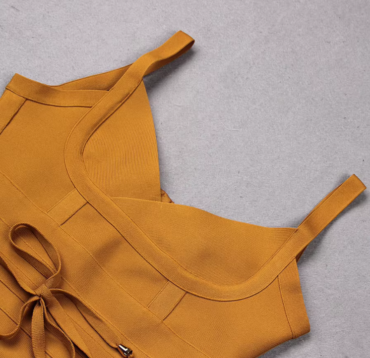 DRAWSTRING BODYCON PARTY DRESS