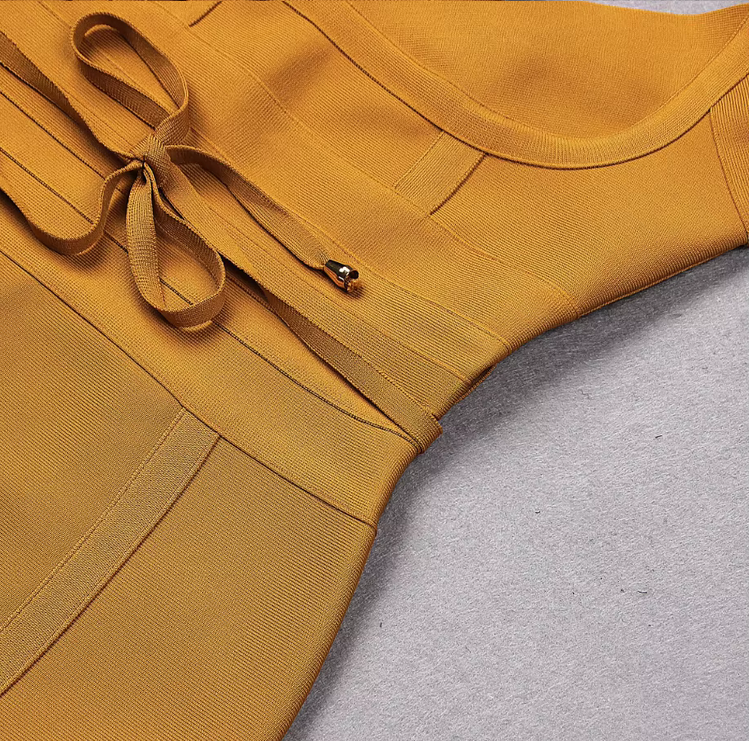 DRAWSTRING BODYCON PARTY DRESS