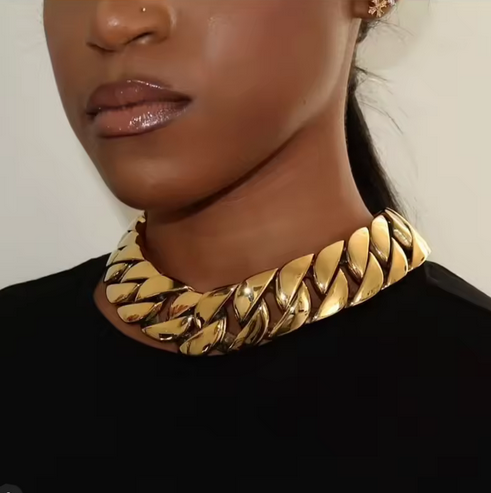 CHUNKY CUBAN LINK CHOKER & BRACELET
