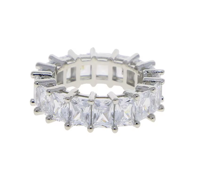 BAGUETTE CHUNKY DIAMOND RING CZ