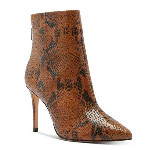 SNAKE PRINT ANKLE BOOTIES
