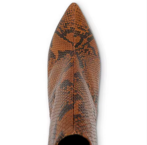 SNAKE PRINT ANKLE BOOTIES