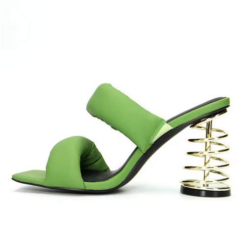 SPRING FORWARD SQUARE TOE HEELS