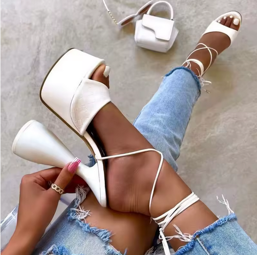BRAT CODED- STRAPPY PLATFORM HEEL
