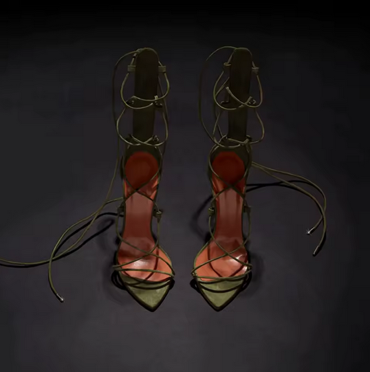 VEGAN LEATHER STRAPPY HEEL