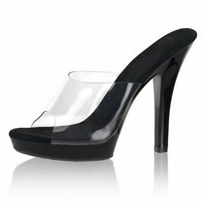 PEOPLE PLEASERS- CLEAR STRAPPY PLATFORM HEEL