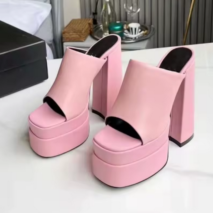 DOLL CODED VEGAN LEATHER SLIP ON HEEL