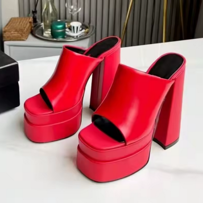 DOLL CODED VEGAN LEATHER SLIP ON HEEL