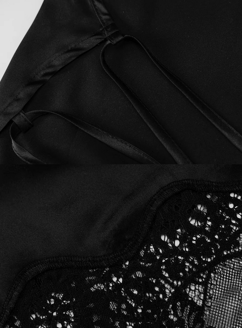 ASYMETRICAL HEM  CAMI LINGERIE DRESS