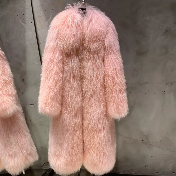 FLOOR LENGTH MONGOLIAN FUR COAT