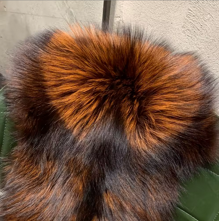 MID LENGTH SILVER FOX FUR COAT