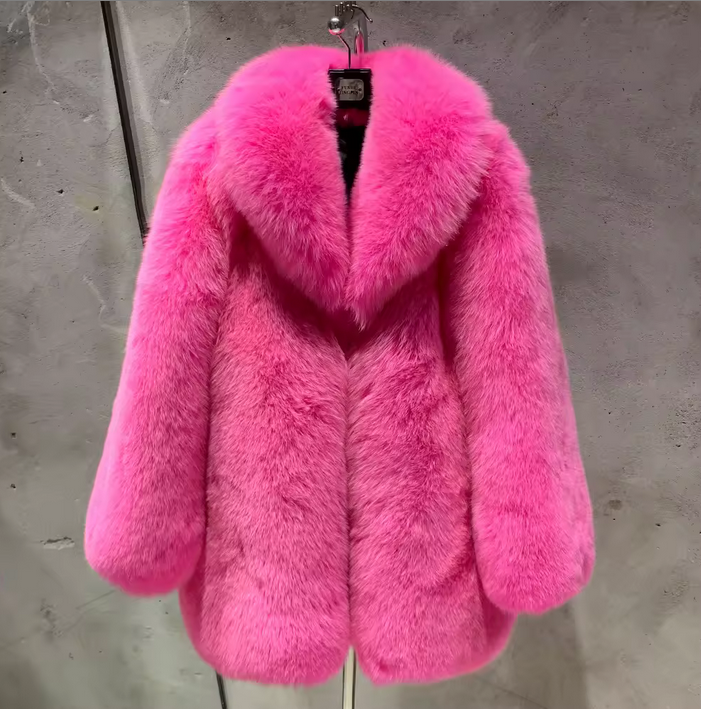 MID LENGTH FOX FUR COAT