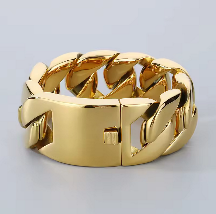 CHUNKY CUBAN LINK CHOKER & BRACELET