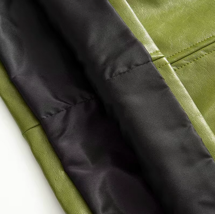 80 STYLE LEATHER MINI DRESS