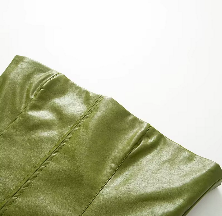 80 STYLE LEATHER MINI DRESS