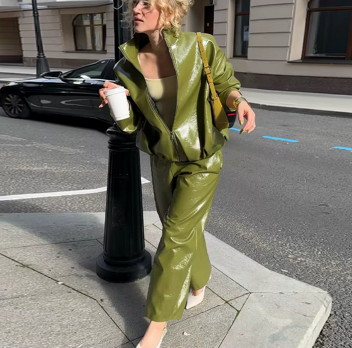 80'S STYLE LEATHER PANTS